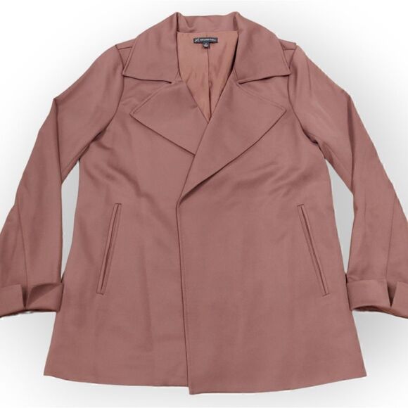NWOT Adrianna Papell dusty blush pink open front blazer jacket size S - Picture 2 of 10